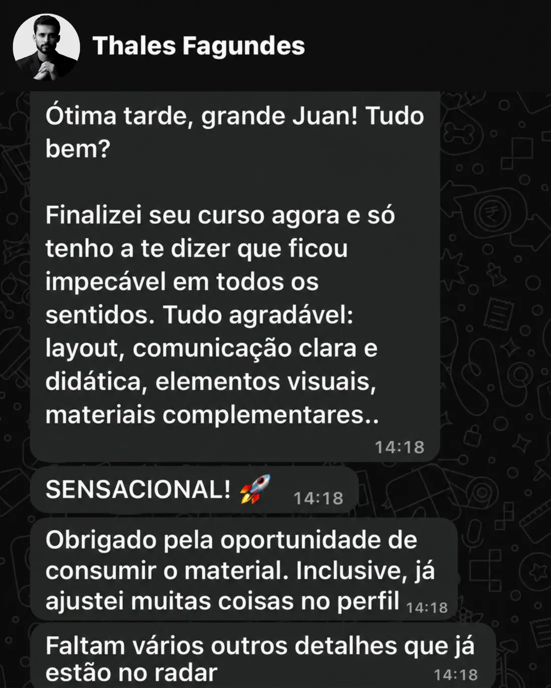 Depoimento de Thales Fagundes