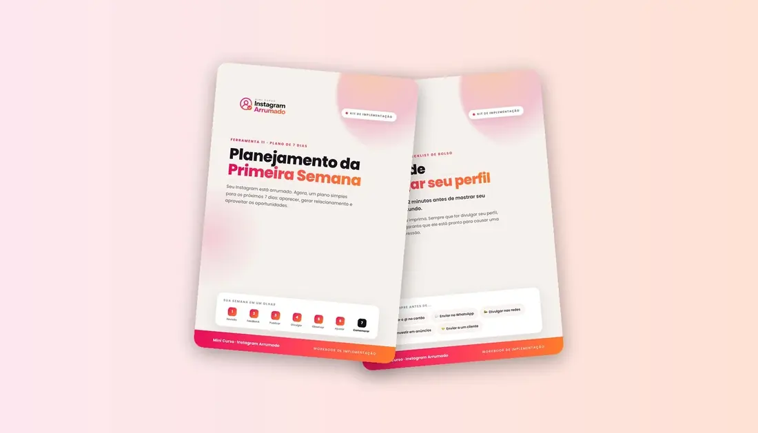 Planejamento da Primeira Semana e Checklist Antes de Divulgar