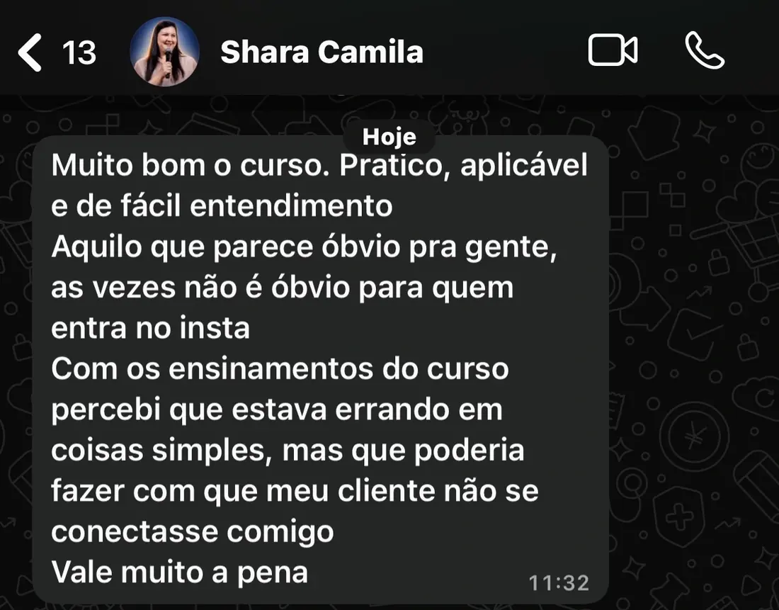 Depoimento de Shara Camila